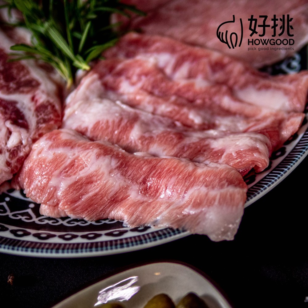 HOWGOOD西班牙伊比利豬腹松阪燒肉/火鍋兩用肉片 150G/盒 (冷凍)