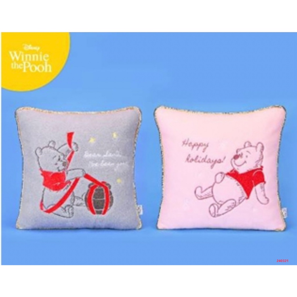 迪士尼正版小熊維尼 小熊維尼電繡抱枕 小熊維尼方枕 小熊維尼抱枕 小熊維尼靠枕 disney 全新正版小熊維尼方形抱枕