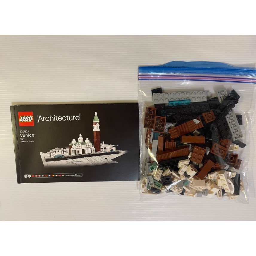 二手 LEGO 21026 樂高 經典建築 Architecture 威尼斯 Venice 有說明書無盒 應該無缺件