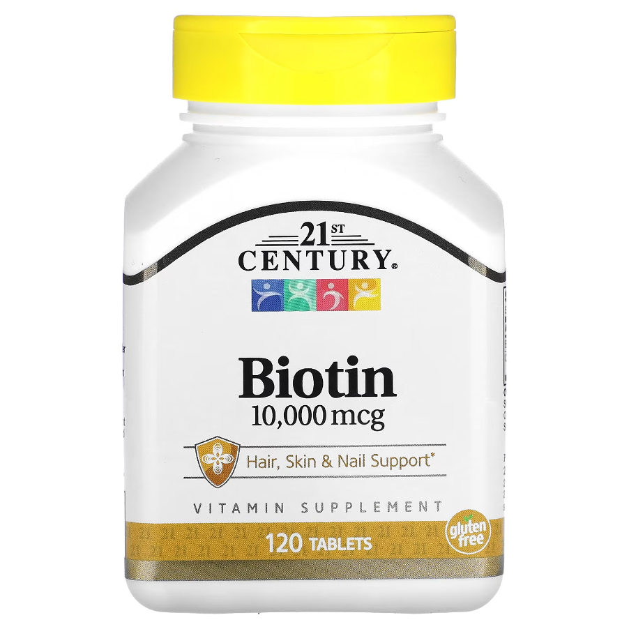 21th Century 21世紀 生物素 Biotin 10000mcg 高劑量單位 120錠