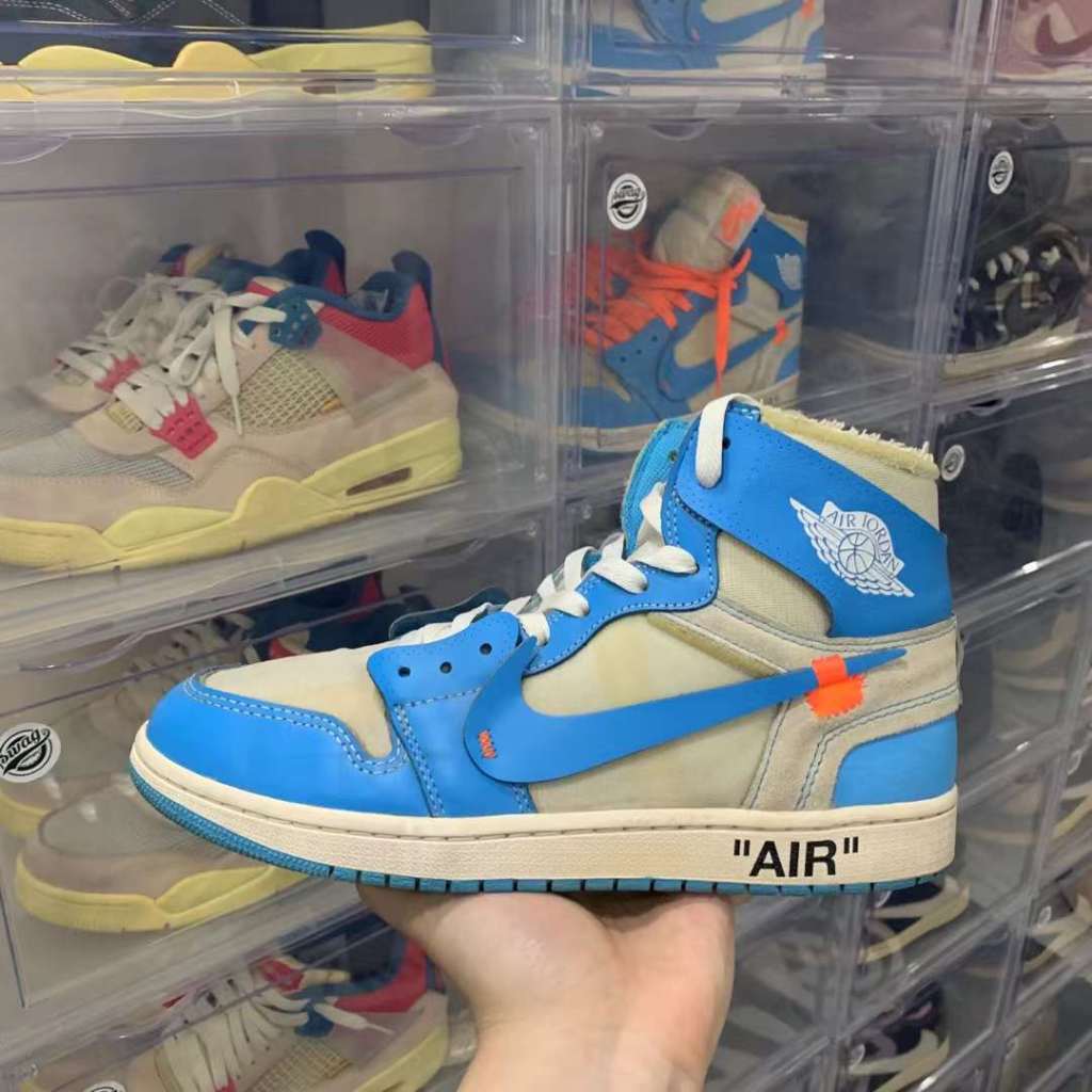 《二手寄賣》Off-White x Air Jordan 1 北卡藍 US9 原盒配件齊