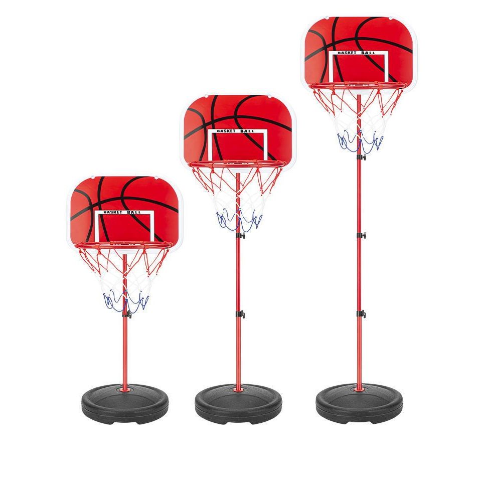 台灣現貨 全新高強度塑膠籃板+鐵籃框+鐵桿 可調式兒童籃球架 籃球框 室內籃球架 可攜式籃球架 可升降籃球架 籃球