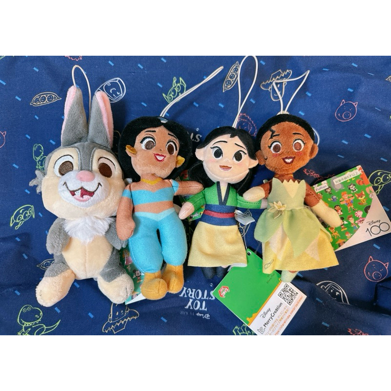 【Flyer的旅行箱】日本帶回全新正版furyu景品 迪士尼100週年桑普兔、花木蘭、青蛙公主、茉莉公主吊飾/掛飾