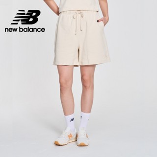 【New Balance】 NB 鬆緊抽繩棉質短褲_女性_杏色_WS41508LIN