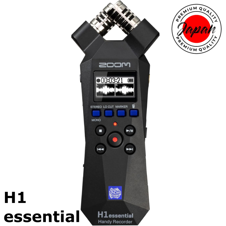 ZOOM / H1e H1essential 手持錄音機 32 位元浮動 XY 立體聲麥克風緊湊型採訪 YouTube