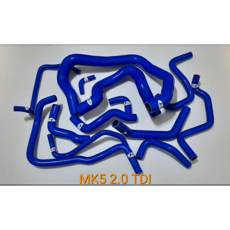 高品質矽膠～福斯~GOLF MK5 2.0TDI 12件矽膠強化水管／送鐵束