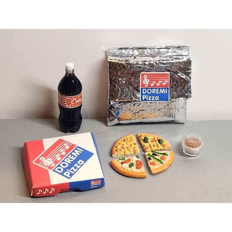 Rement 絕版 外送美食 1號組 pizza 外送袋 保溫袋 披薩 可樂罐 食玩