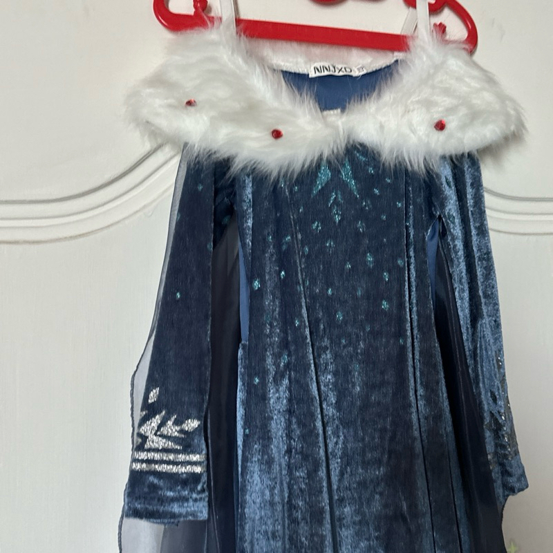 萬聖節🎃迪士尼公主 艾莎 Elsa長袖公主洋裝（二手）