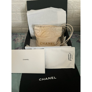 Chanel 22 mini bag 珍珠漸變白金 專櫃真正品
