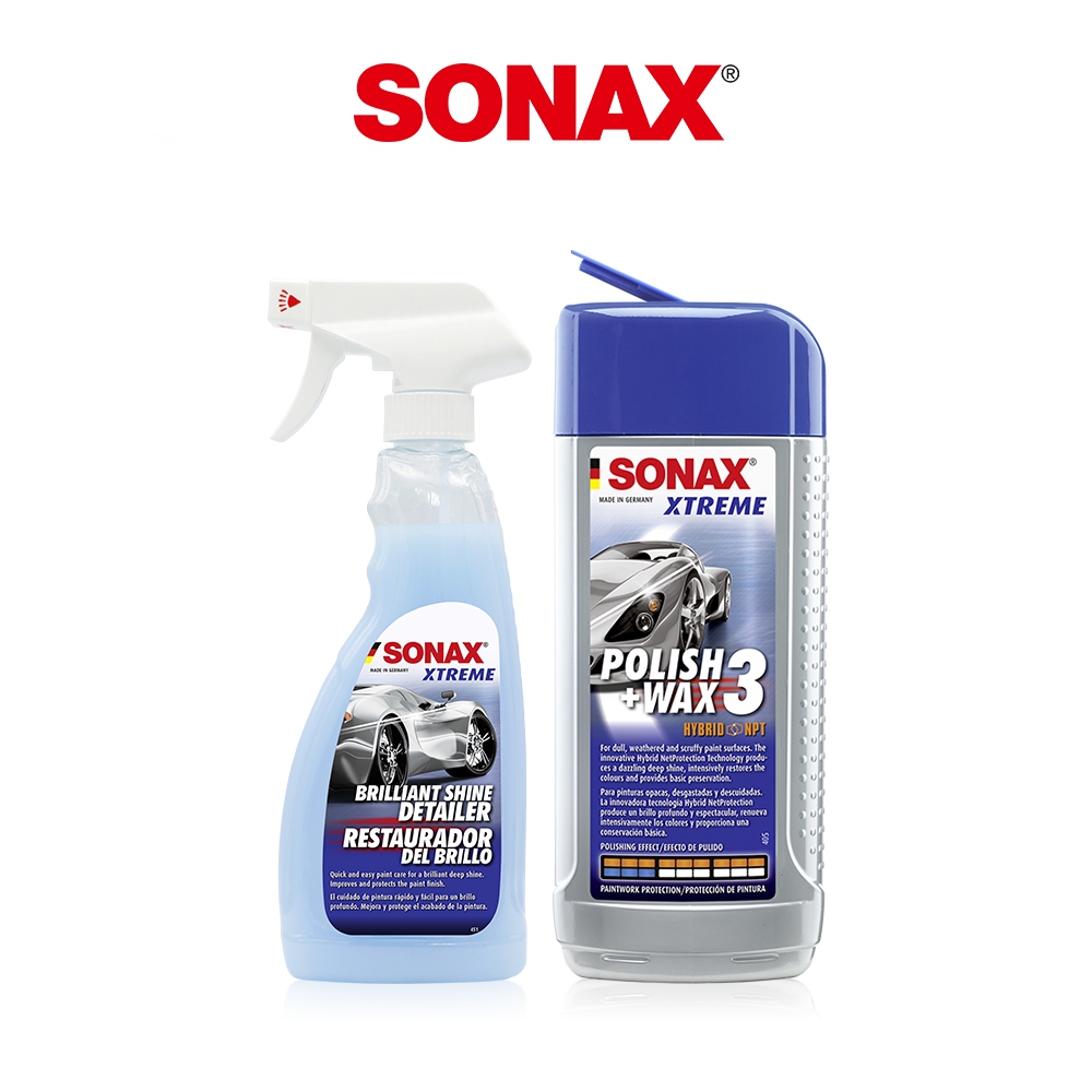 SONAX BSD超撥水鍍膜500ml+ Wax3奈米棕櫚乳蠟500ml  QD封體維護 乳蠟 高疏水 德國原裝