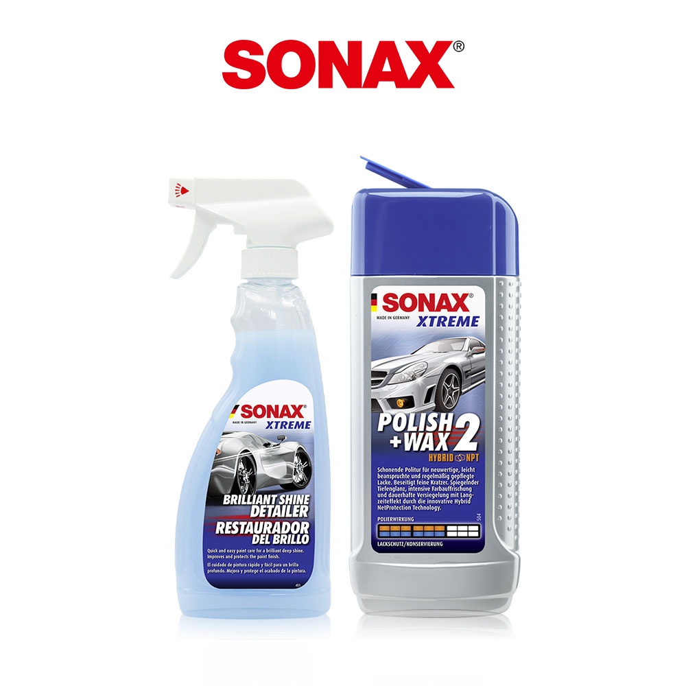 SONAX BSD超撥水鍍膜500ml+ Wax2極致亮麗護膜500ml  封體維護 乳蠟 德國原裝 台灣總代理