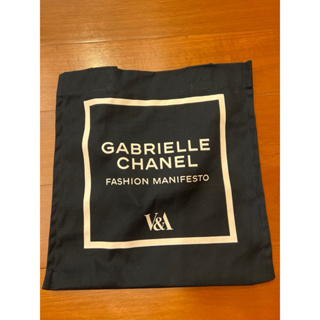 Chanel黑色帆布袋購物袋