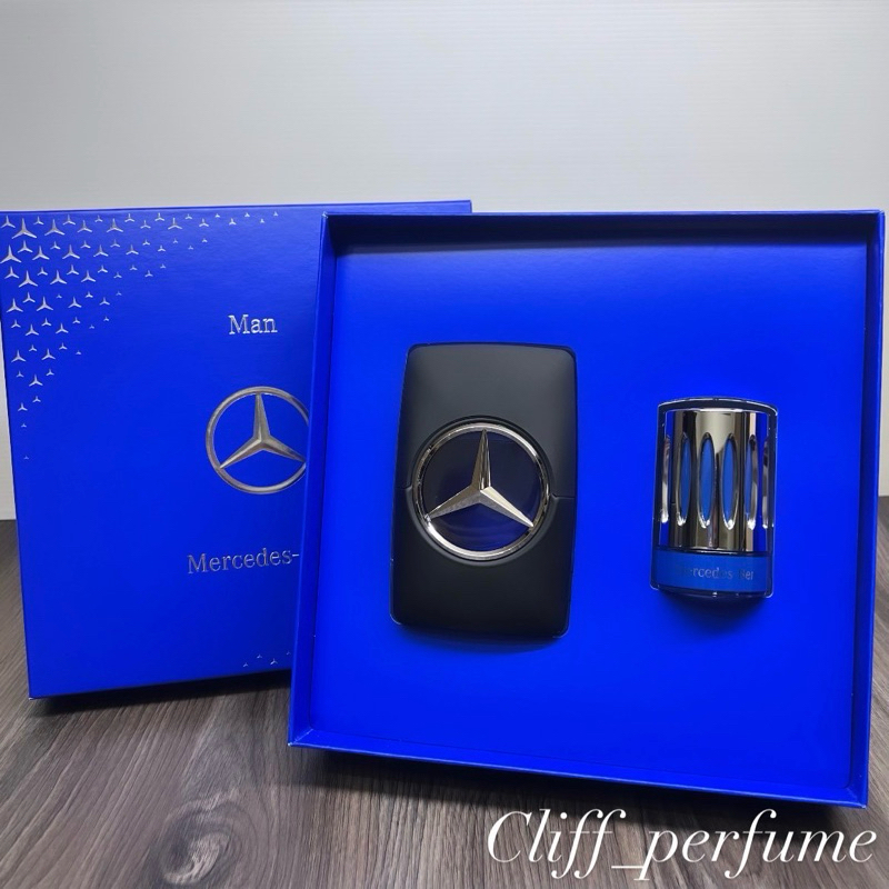 【克里夫香水店】Mercedes Benz 賓士 王者之星男性淡香水禮盒(淡香水100ml+隨身瓶20ml)