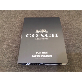 Coach 時尚經典/時尚藍調/紐約白金 男性淡香水/淡香精原廠噴式試管2ml