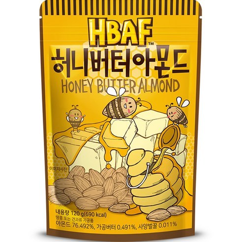 韓國 HBAF 蜂蜜奶油杏仁果*經典原味* 120g