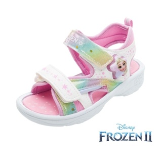 【Disney 迪士尼】正版 女童鞋 冰雪奇緣<34>FNKT37129輕量電燈涼鞋/絆帶設計 舒適 抗菌 設計