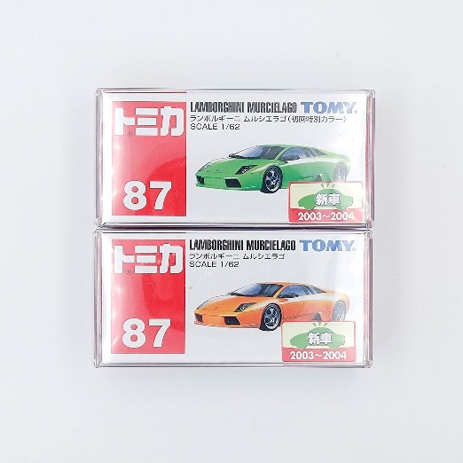 ★豬仔小舖★Tomica No.87 Lamborghini Murcielago 綠牛+橘牛/初回/藍寶堅尼