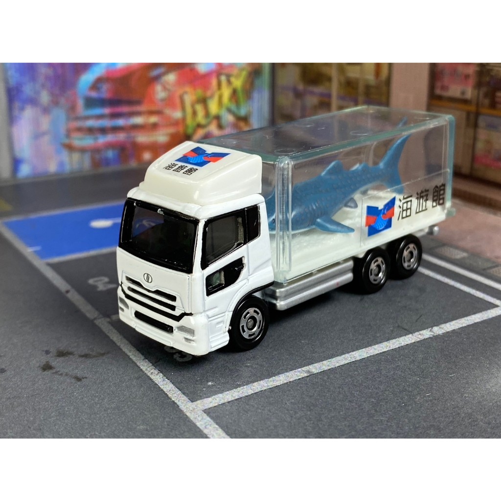 TOMICA-A16-無盒戰損-海遊館鯊魚載運車