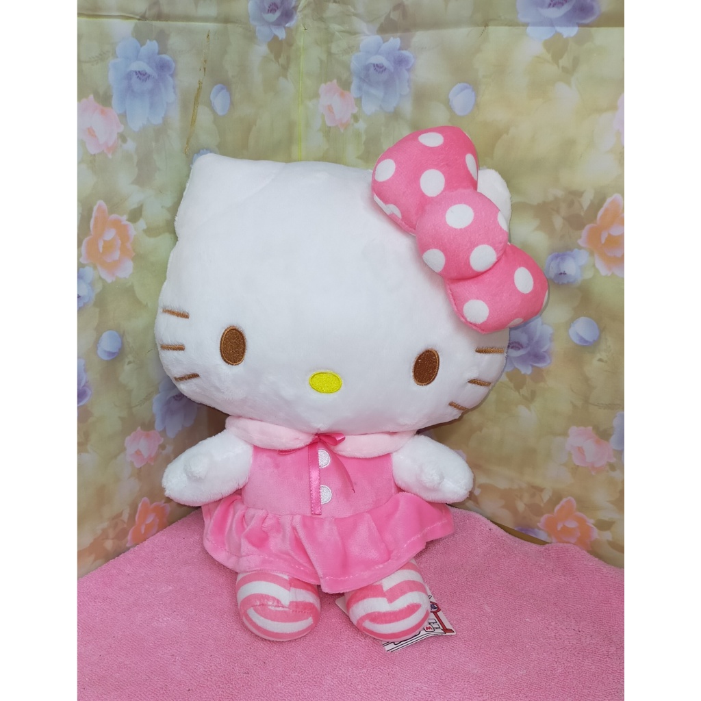 正版 三麗鷗 Hello Kitty 娃娃 小洋裝 玩偶 娃娃 凱蒂貓 娃娃 玩偶 絨毛玩偶 12英吋(福利品)