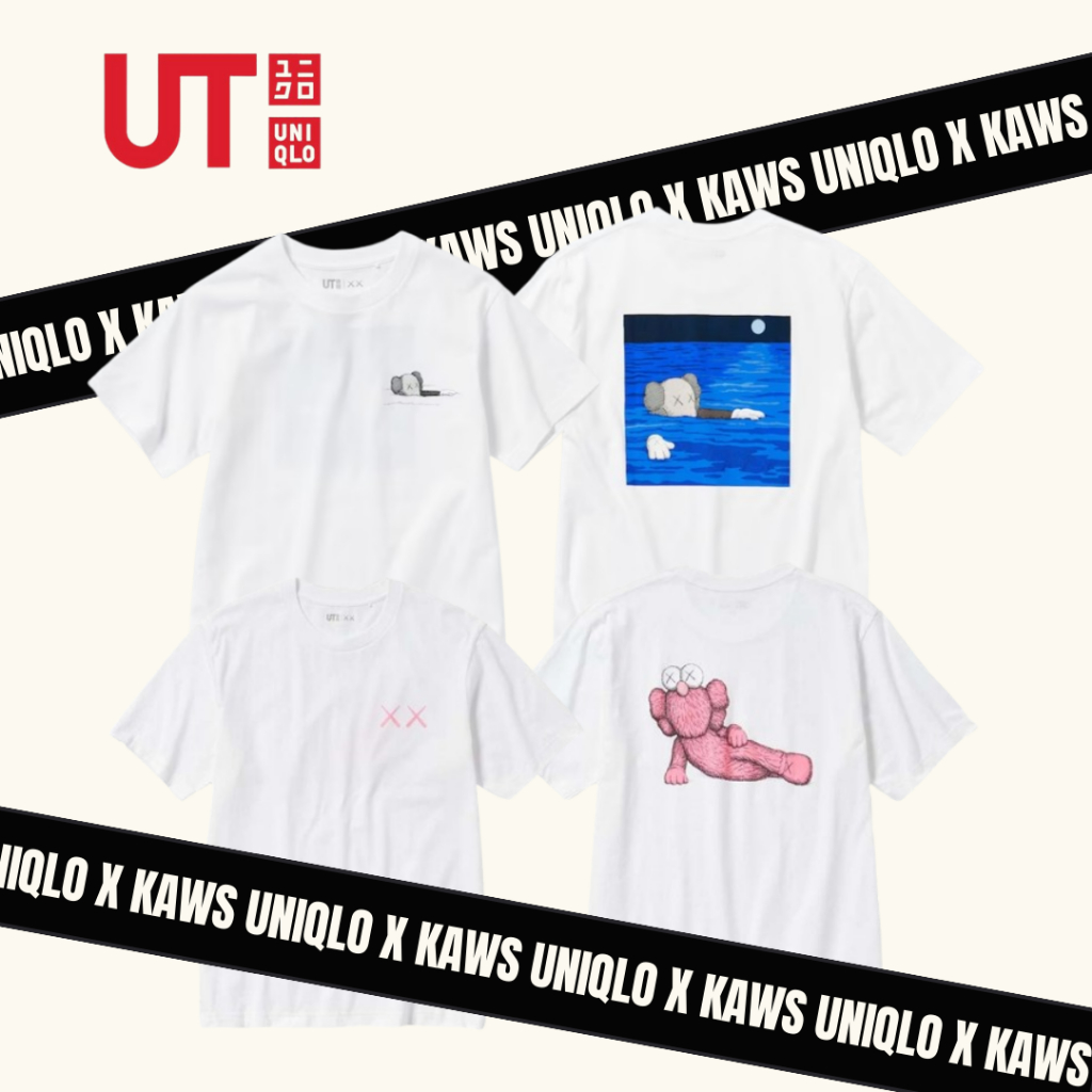 【最後現貨】日本 正版 Kaws x Uniqlo 聯名 優衣庫 UQ 情侶衣 短袖 UT 短袖t恤 短t 素T 白T