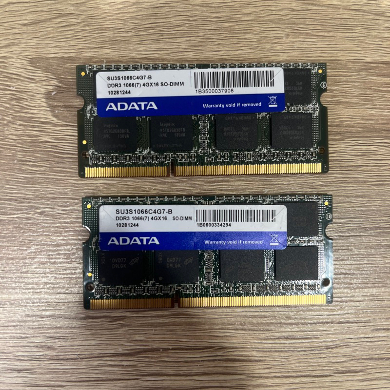 ADATA 威剛 DDR3 1066 4G (PC3-8500) 筆記型記憶體