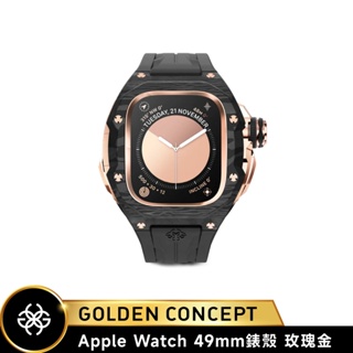 Golden Concept Apple Watch 49mm 玫瑰金錶框 黑橡膠錶WC-RSCIII49-BK-RGC