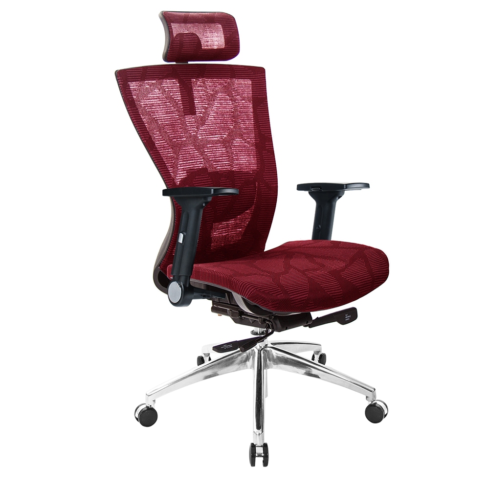 GXG 高背全網 電腦椅 (摺疊滑面扶手/鋁腳) 型號81Z5 LUAJ