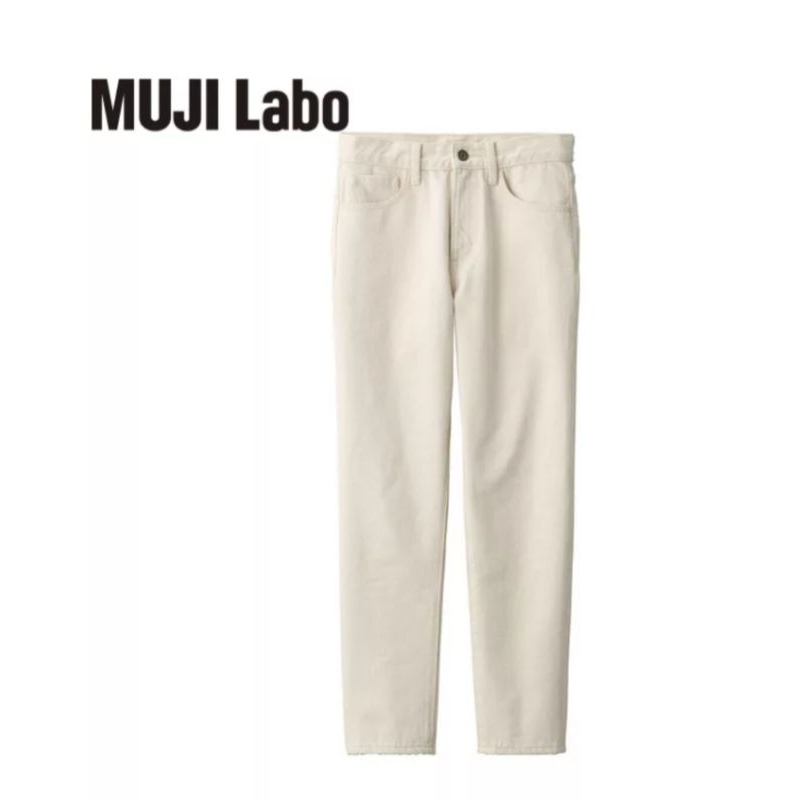 [全新]🇯🇵MUJI LABO 無印良品日本丹寧素材錐形褲 原色 24(61cm)