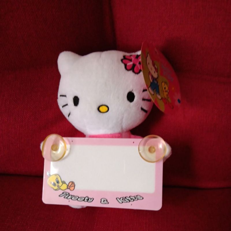 早期2005年 全新的 三麗鷗Hello Kitty 翠迪鳥 TWEETY 聯名款 車子電話留言板  絕版珍藏 老時光