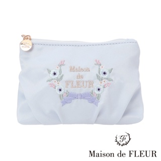 Maison de FLEUR 春日花圈系列刺繡緞帶方形手拿包(8A41FTJ1700)