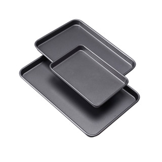 Cookie Pan Baking Tray Loyang 厚碳鋼烘培餅乾烤盤長方形扁烤盤不沾蛋糕烤盤多功能烘焙用具