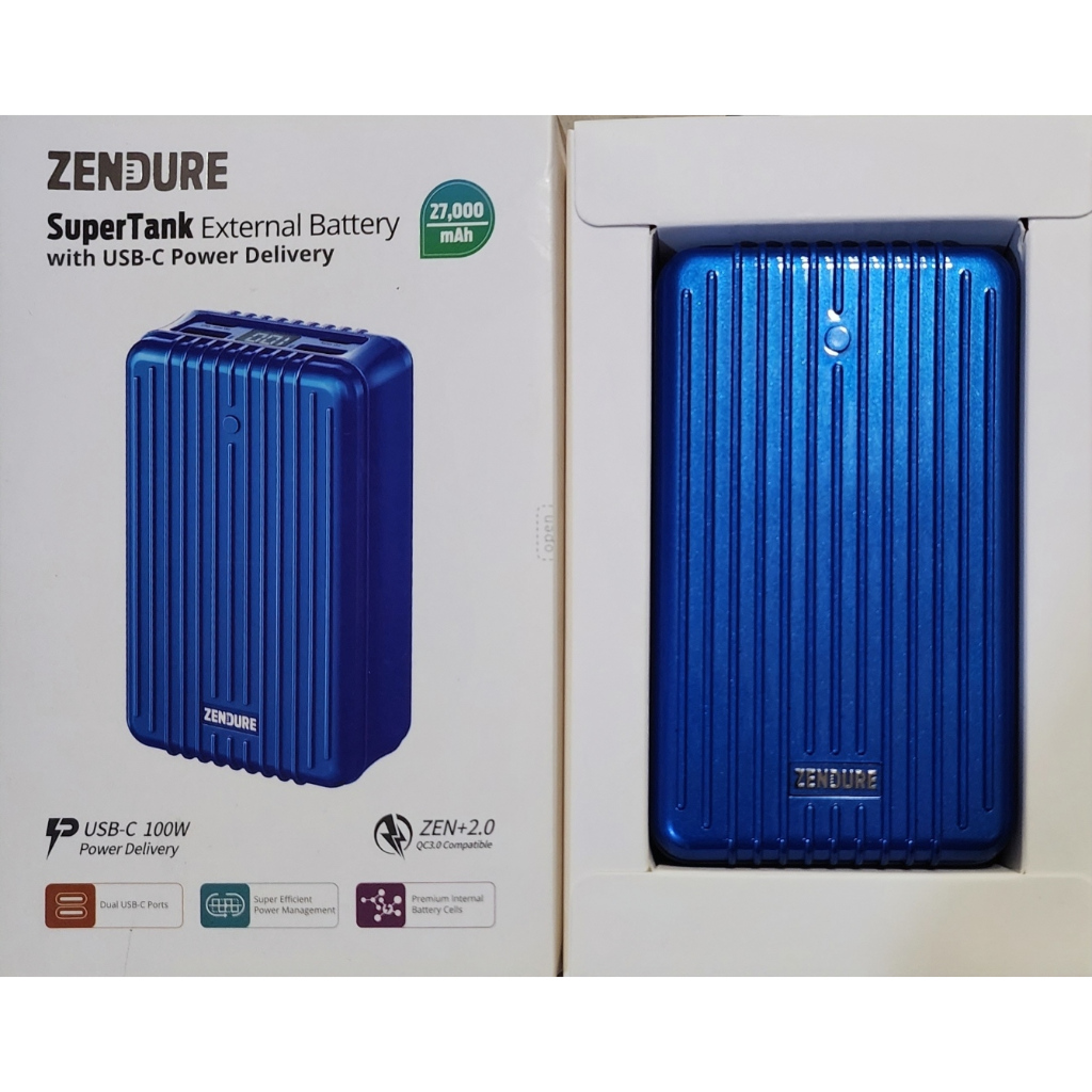 廉售 極新 Zendure 征拓 SuperTank 行動電源 100W PD快充 27000毫安 充電寶 筆記型電腦