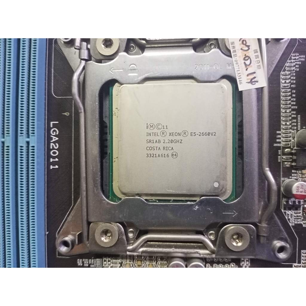 賣2手良品Intel® Xeon® 處理器 E5-2660 v2 25M 快取記憶體，2.20 GHz  2011腳位