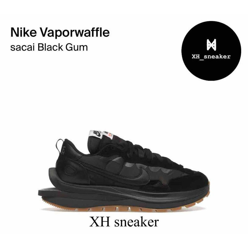 【XH sneaker】Sacai X Nike VaporWaffle 黑生膠 黑色 解構 雙勾DD1875-001
