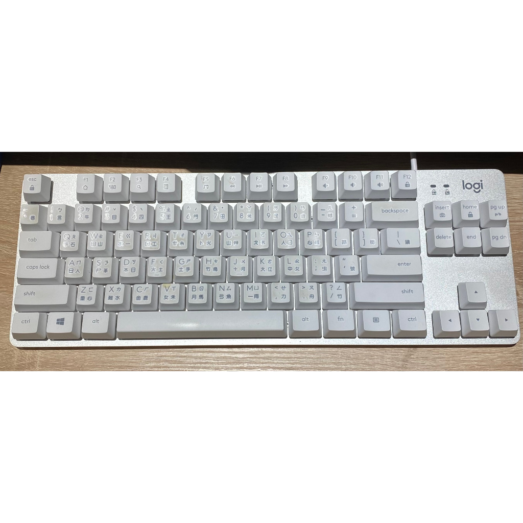Logitech 羅技K835 TKL 有線機械式鍵盤 二手 白色