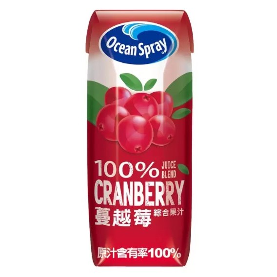 🌸好市多線上購物🌸#126581 Ocean Spray 100% 蔓越莓綜合果汁 250毫升 X 18入