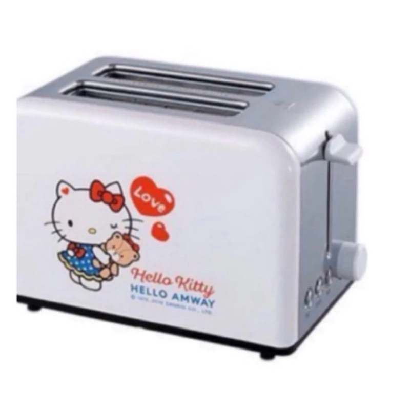 （全新）HELLO KITTY X HELLO AMWAY多功能烤麵包機(純淨白）烤土司機 三麗鷗正版授權 廚房家電