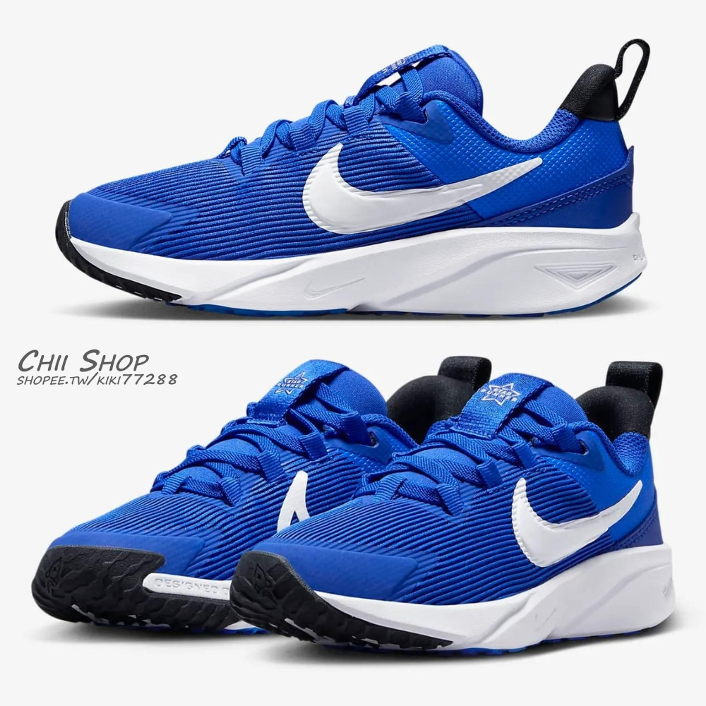 【CHII】日本 Nike Star Runner 4 童鞋 大童17-22 亮藍色 DX7614-400