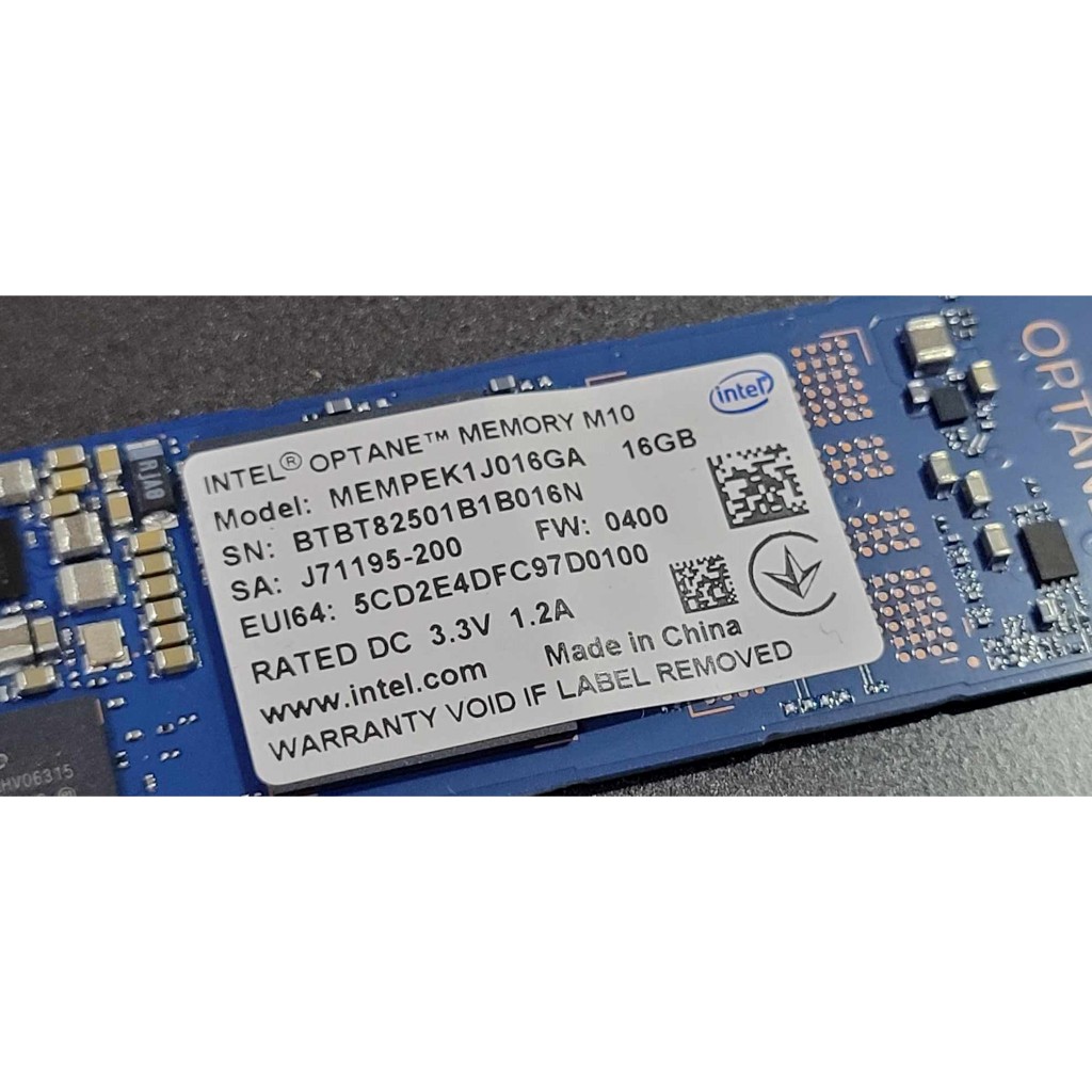 中古品 Intel  Optane Memory  M10 16G，測試良好，保固7天 170元