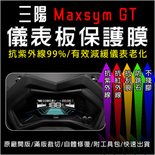 三陽機車maxsym GT 儀表板保護膜犀牛皮(防刮防紫外線防止液晶儀錶淡化防止指針褪色退色)