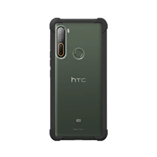 HTC U20 5G 原廠透視雙料防震邊框殼