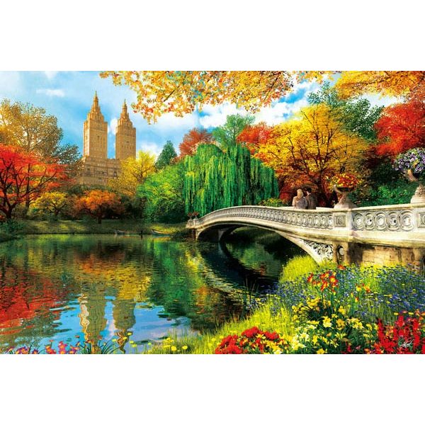 1000-787 絕版1000片日本正版拼圖 繪畫風景 秋天楓葉美麗公園 Dominic Davison