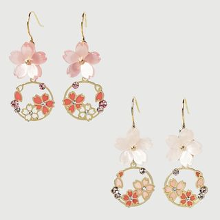 | OSEWAYA | 櫻花圈耳環 櫻花盛開 日本飾品 日本製造