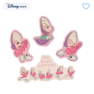 全新現貨 日本迪士尼商店 Disney Store 愛麗絲夢遊仙境 小牡蠣 牡蠣寶寶 貼紙包 手機 行李箱 貼紙