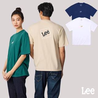 Lee 男女適穿 設計小LOGO寬鬆短袖T恤 深藍 綠色 卡其 白色 LB402060