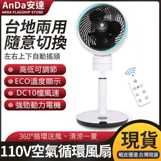 【AnDa安達】110V新款熱銷空氣循環扇家用靜音搖頭渦輪電風扇大風力空氣對流落地扇 可開發票