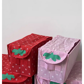 💗現貨💗草莓箱 桌上收納盒 立體盒箱 置物籃 收納盒 襪子盒 雜貨箱 小物收納 收納箱 回收箱