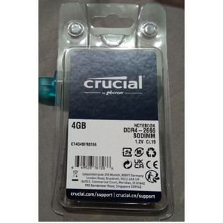 Micron Crucial 美光 DDR4 2666 4GB 筆記型記憶體