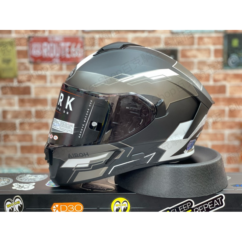 【Biker Shop】義大利AIROH SPARK 全罩安全帽 內墨鏡 公司貨 亞洲頭型 街車 跑車 通勤族