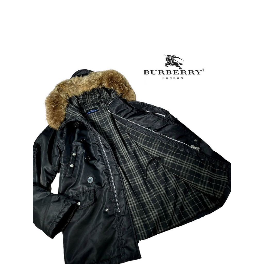 burberry blue label 連帽外套 (M) 黑色